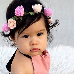 Dapper Van storm balans Baby bloemen kroon haarband Bruiloft haaraccessoires Tip -  meetje-pettiskirts