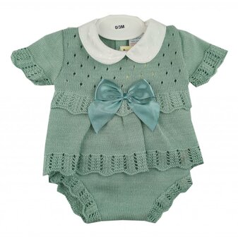 Knit setje sage green 