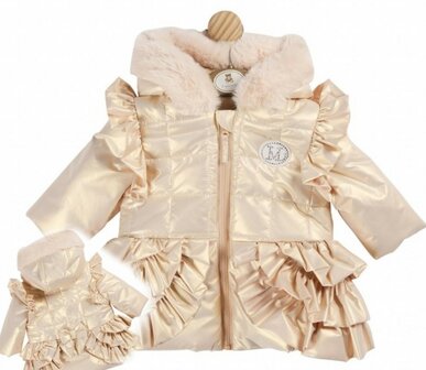 Winterjas champagne  boetiekcollectie Mintini 98 tm 110