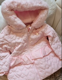 Winterjas heart roze  boetiekcollectie Mintini 62 tm 92