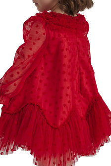 feestjurk rood tulle  68 tm 98