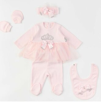 Babysetje Roze kroon complete set 