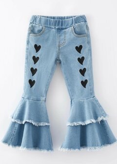 flair jeans met hartjes  