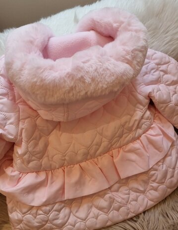 Winterjas heart roze  boetiekcollectie Mintini 62 tm 92