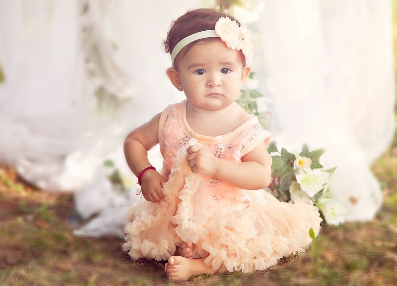tanker Voorzitter Arne Baby jurk Peach pink Roos Glitter, Meer dan 200 baby jurken -  meetje-pettiskirts