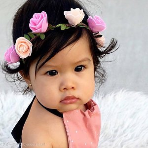 influenza onduidelijk verkoper Baby bloemen kroon haarband Bruiloft haaraccessoires Tip -  meetje-pettiskirts