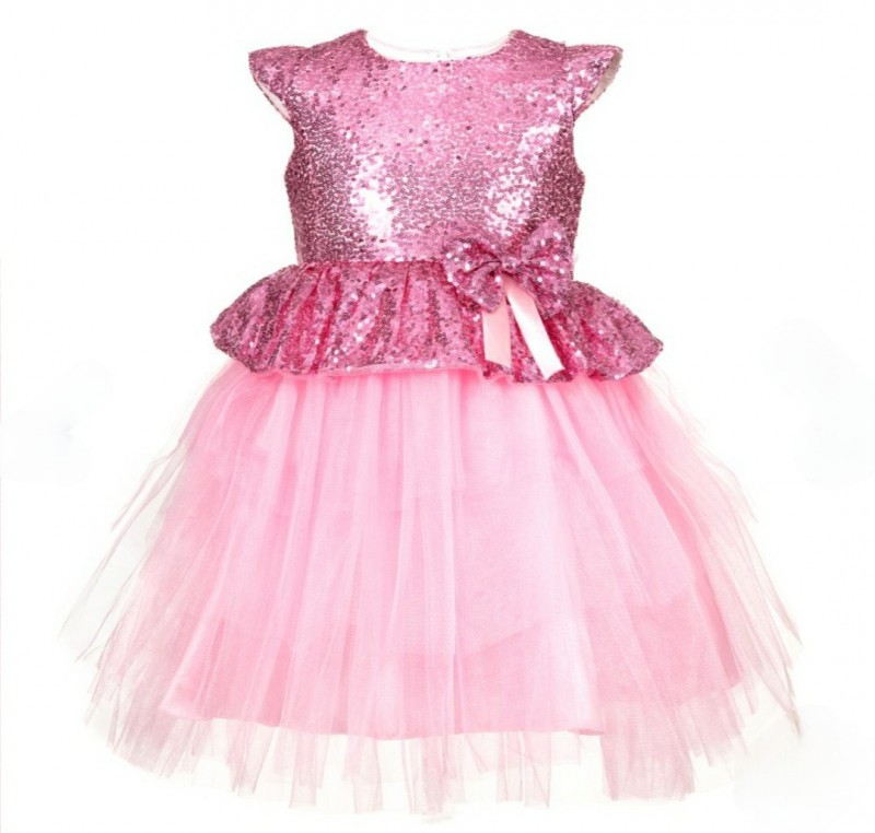 Glitter feestjurk Wijnrood - Tule jurk met Glitter - meetje-pettiskirts